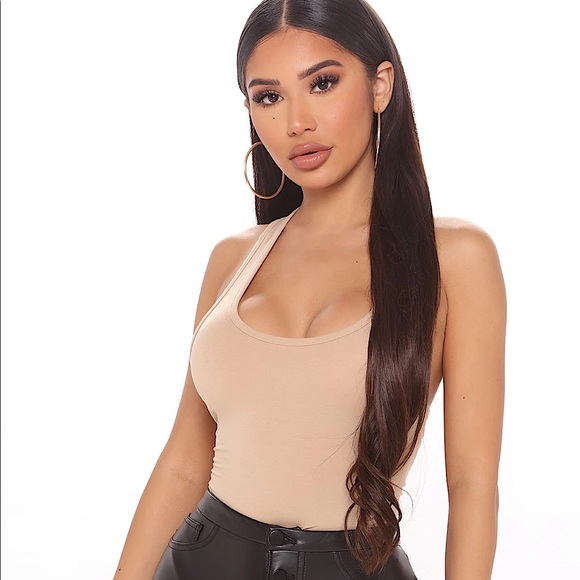 Fashion Nova Tops - 3/20💫 FASHIONOVA | Tan bodysuit size S